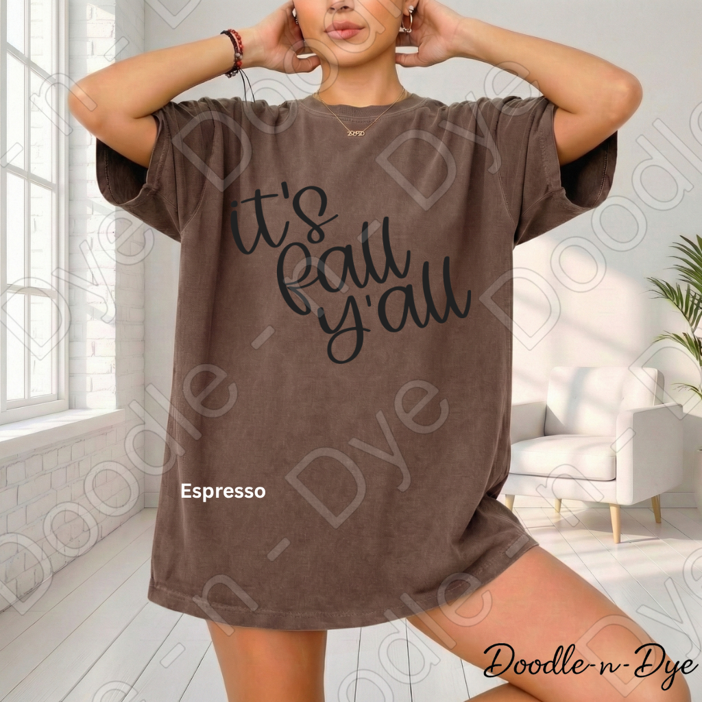 It's Fall Y'all Shirt, Minimalist Fall Tee, Comfort Colors 1717, Autumn Graphic Tee, Cozy Fall Shirt, Pumpkin Season Tee