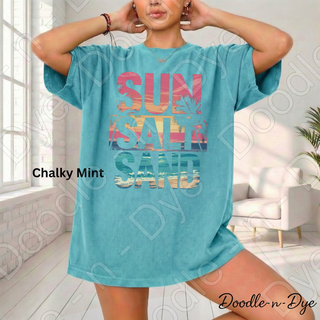 Sun Salt Sand Shirt – Tropical Comfort Colors Beach Tee - Summer Vacation T-Shirt