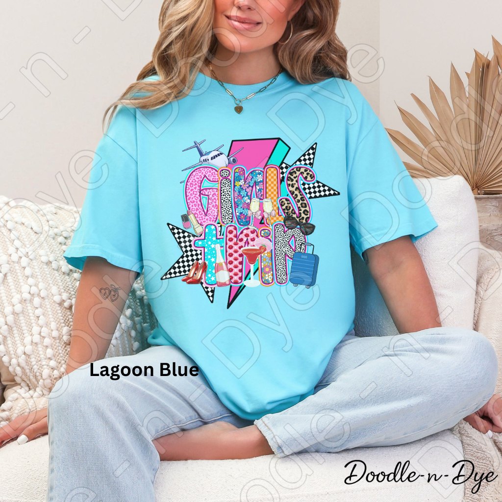 Girls Trip Comfort Colors Shirt – Besties Bachelorette Graphic Tee, Friends Weekend T-Shirt