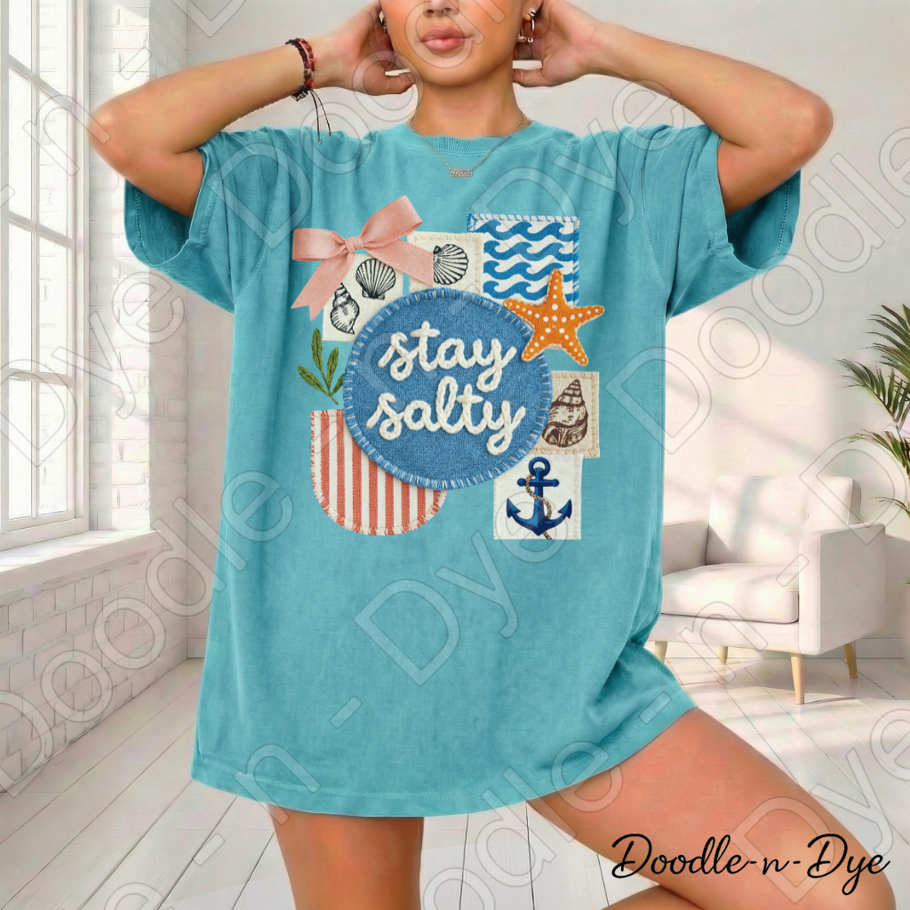 Stay Salty Shirt – Coastal Summer Comfort Colors Tee - Beach Shirt – Coastal Vibes Stay Tee