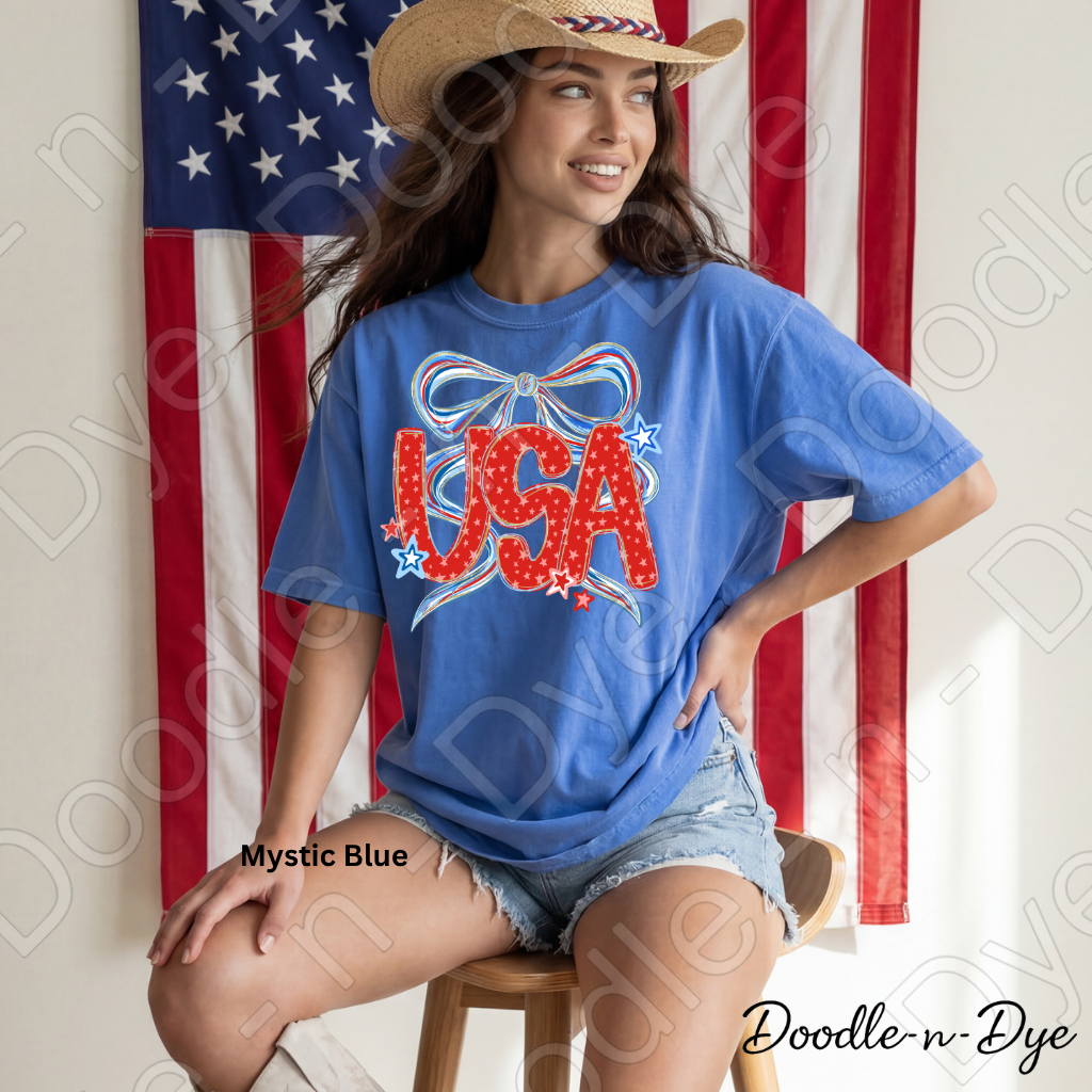 USA 4th of July Shirt, Patriotic Comfort Colors Tee, Red White Blue USA Shirt, Independence Day Tee, Fourth of July Graphic Tee