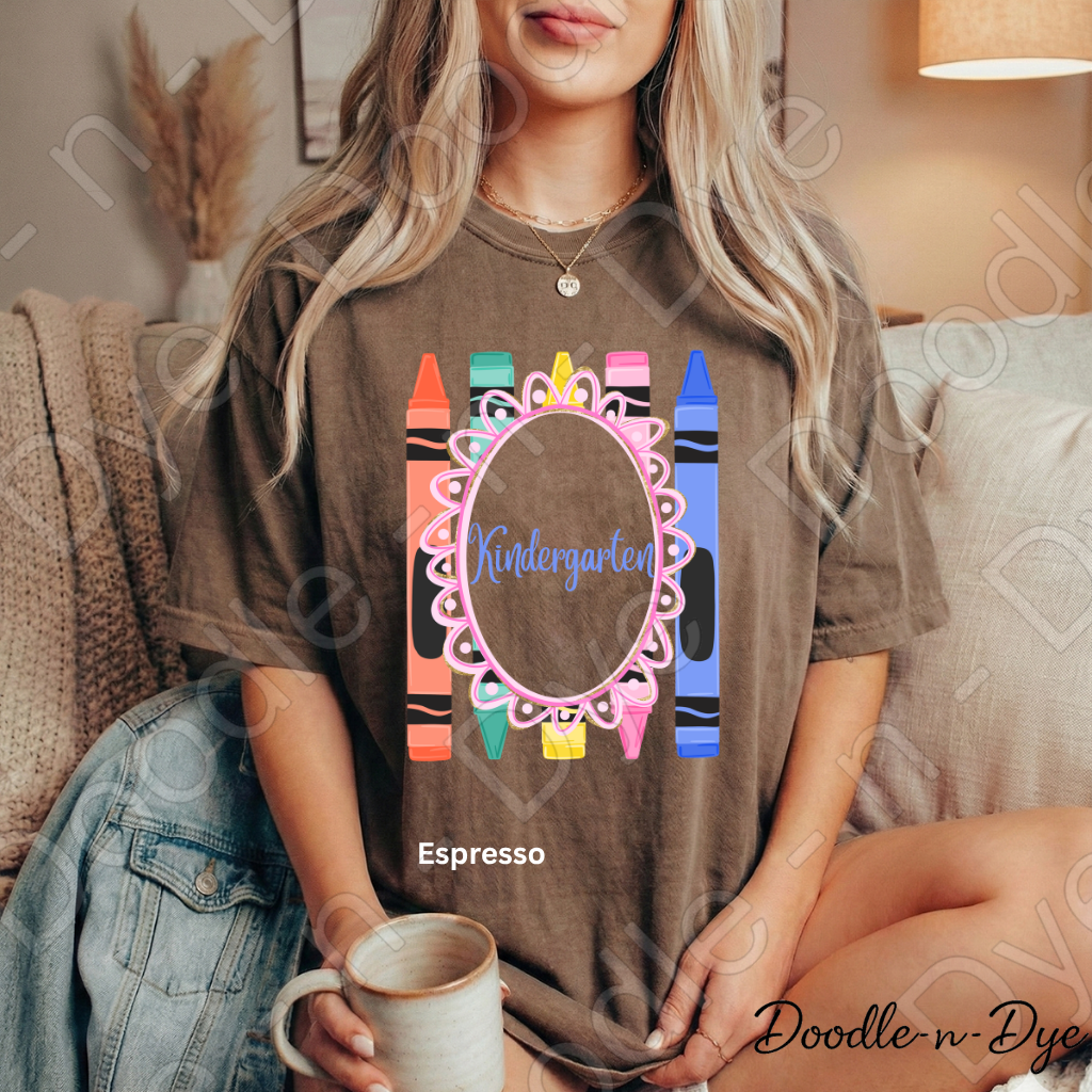 Kindergarten Teacher Shirt, Kindergarten Comfort Colors Teacher Tee, Grade Level Kindergarten Teacher Shirt, Kindergarten Teacher Gift, Back to School Teacher Tee
