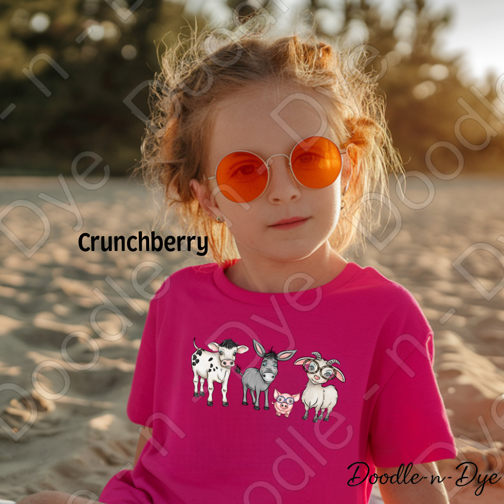 Cute Farm Animals Youth Shirt | Original Comfort Colors® Youth Tee | Farm Animal Graphic T-Shirt | Kids Farm Shirt | Toddler Farm Animal Tee