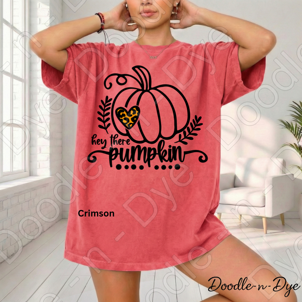 Hey There Pumpkin Shirt, Cute Fall Pumpkin Tee, Comfort Colors Autumn Shirt, Farmhouse Fall Tee, Cozy Pumpkin Graphic Tee