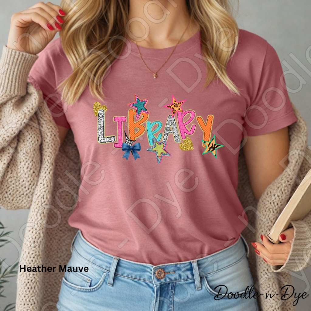 Library Bella and Canvas Tee, Back to School Teacher and Librarian Shirt, Meet‑the‑Teacher and Classroom Photos, Beginning of School Library Teacher Shirt, Gift for Librarians