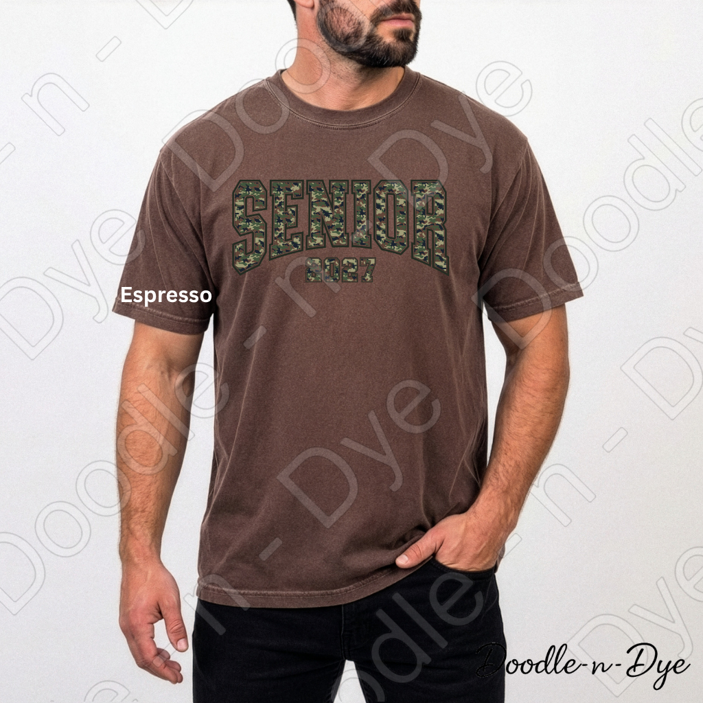 Senior 2027 Camo Shirt | Class of 2027 Comfort Colors® T-Shirt | Camouflage Senior Tee | Graduation Shirt | Senior Gift