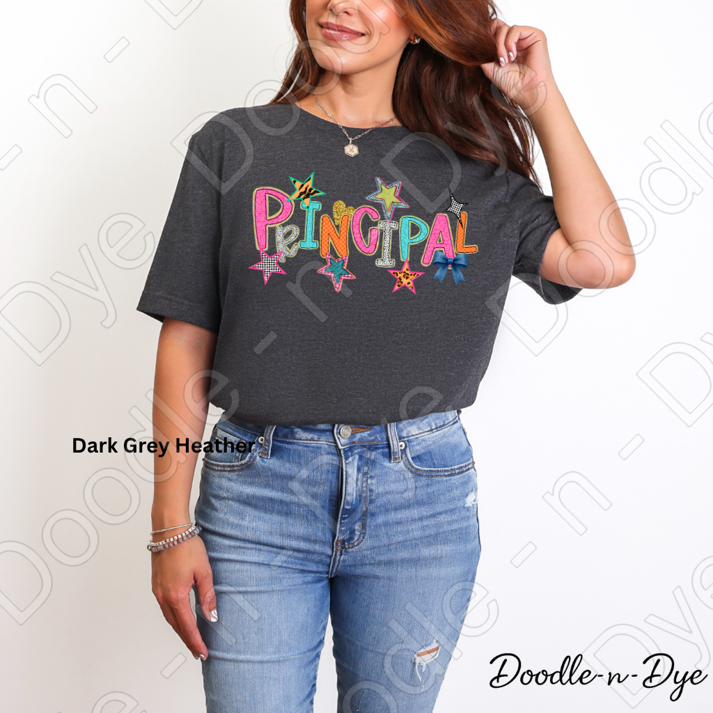 Principal Teacher Bella & Canvas Tee, Back to School Teacher & Student Tee, Meet‑the‑Teacher & Classroom Photos, Beginning of School Principal Teacher Shirt, Grade Level Tshirt, Gift for Teacher