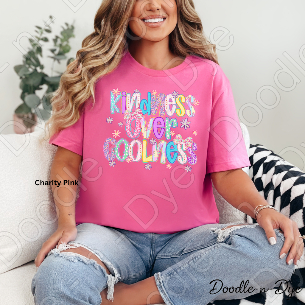 Inspirational Kindness Shirt, Bella & Canvas Tee, Kindness Over Coolness, Positive Message T-Shirt