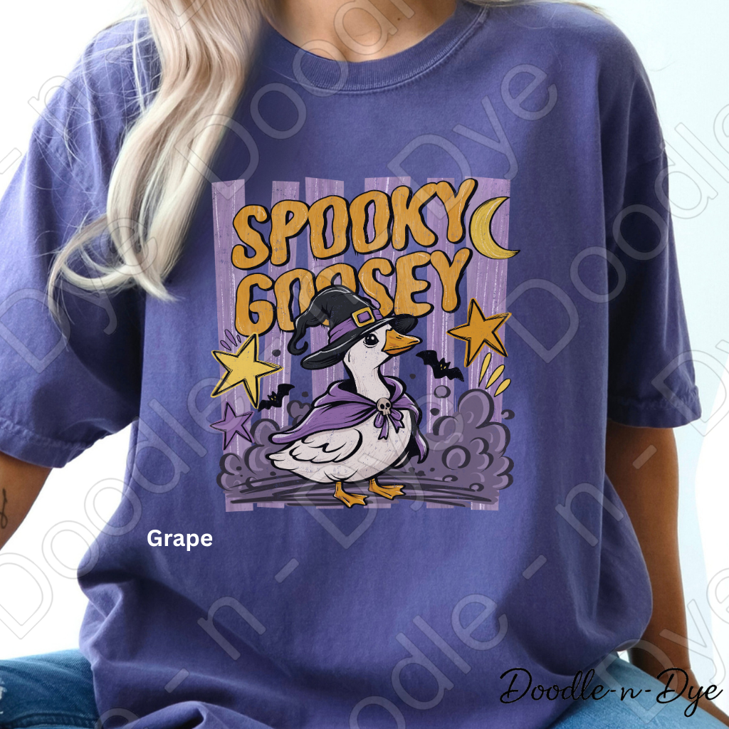 Spooky Goosey Halloween Shirt | Cute Fall Goose Comfort Colors® T-Shirt | Funny Halloween Goose Tee | Cozy Fall Graphic Shirt