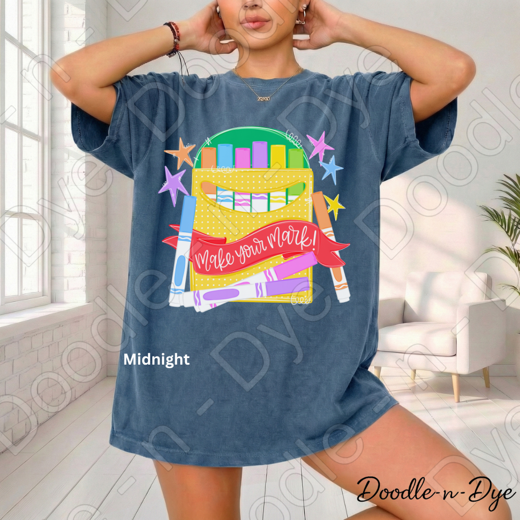 Make Your Mark Teacher Shirt | Comfort Colors 1717 Graphic Tee | Colorful School Shirt | Art Teacher Gift | Creative Classroom Tee