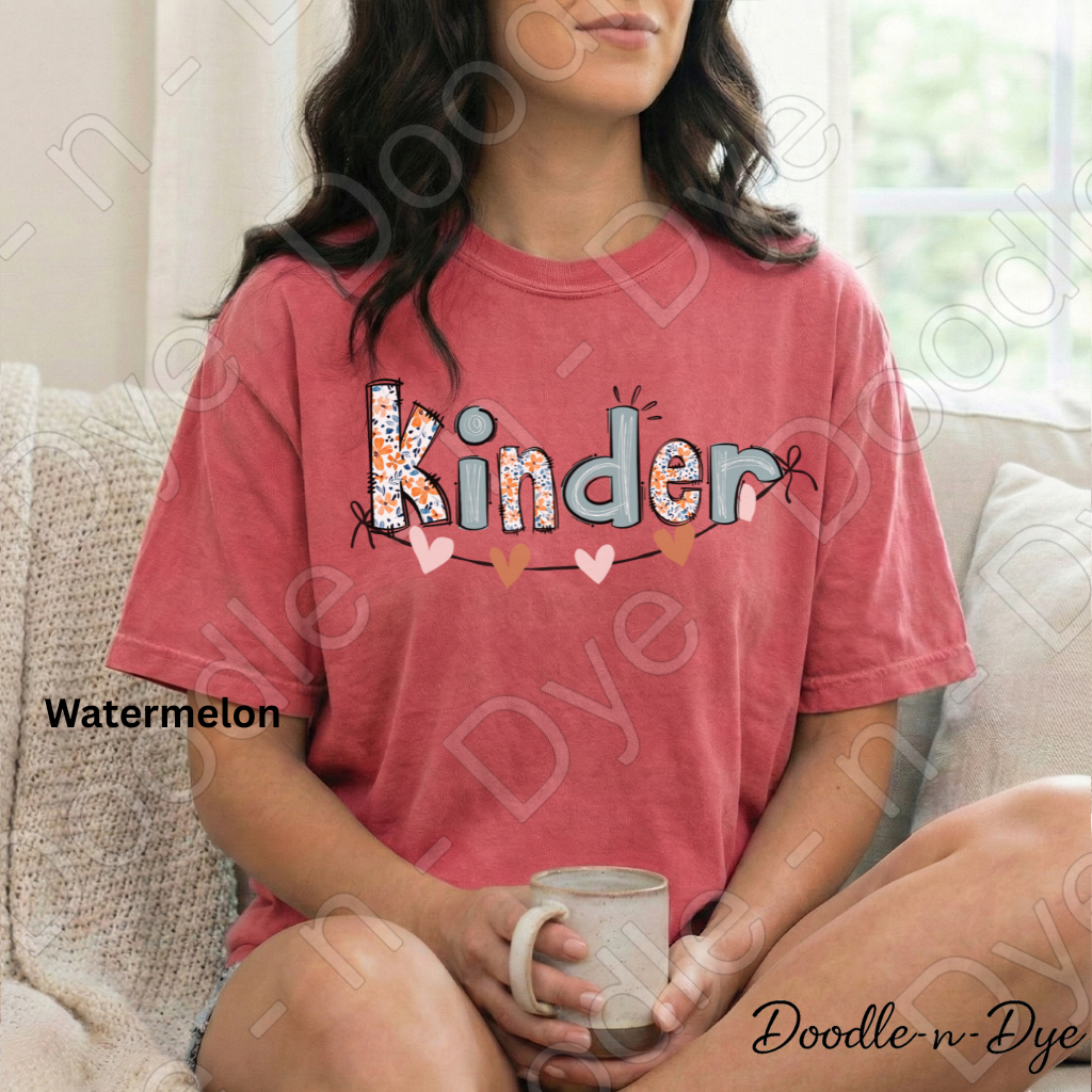 Kinder Teacher Shirt – Comfort Colors Kindergarten Tee - Teacher Appreciation Gift
