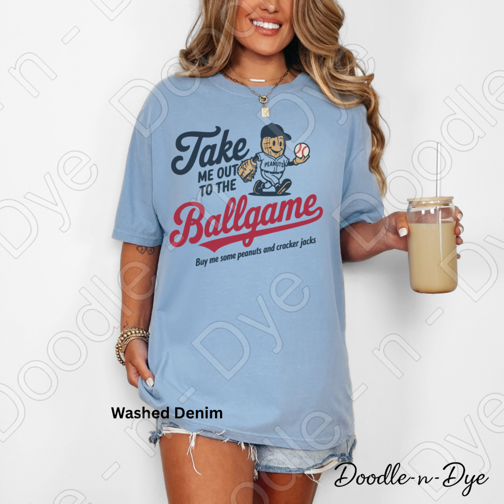 Take Me Out to the Ballgame Shirt – Baseball Peanut Comfort Colors Tee - Buy Me Some Cracker Jacks T-Shirt