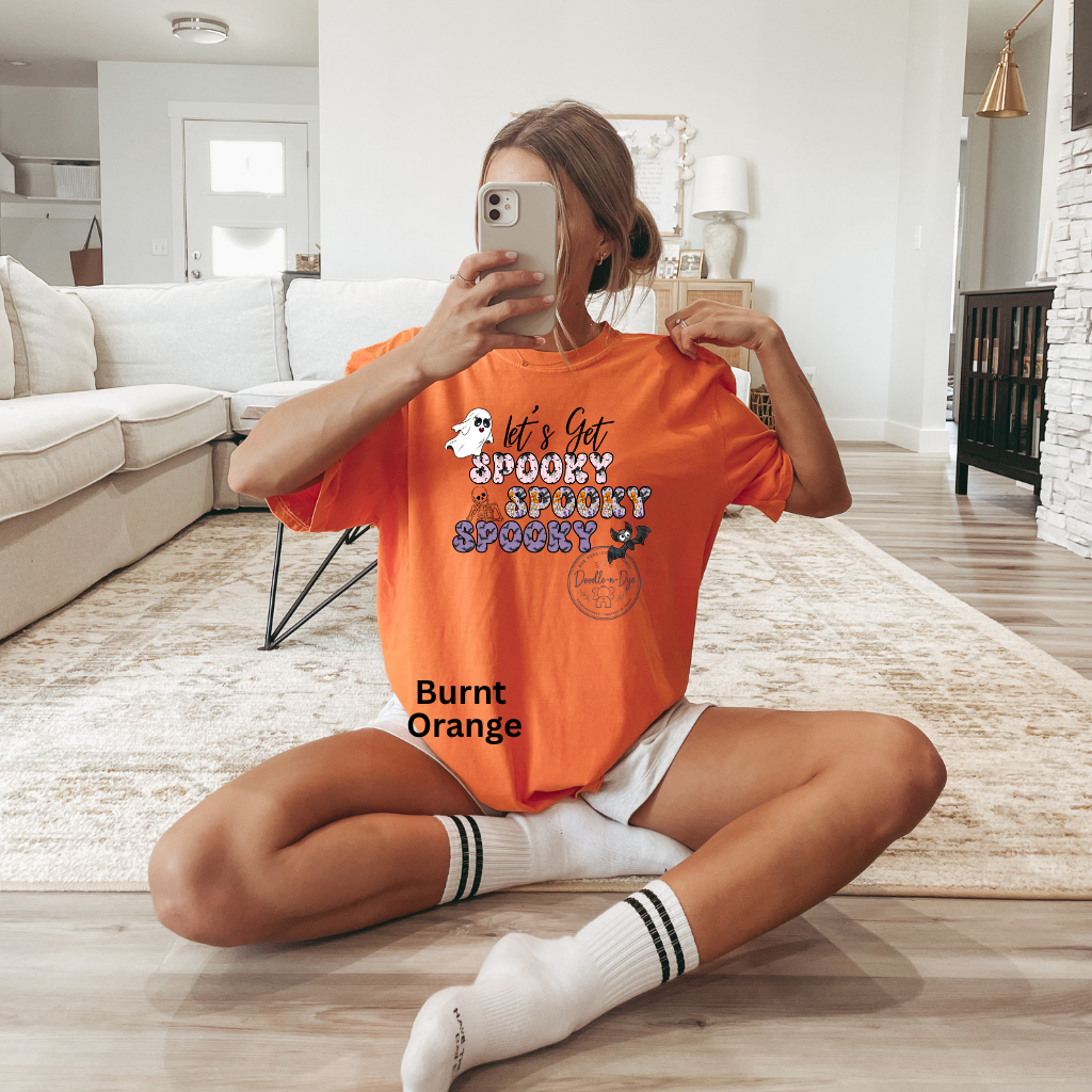 Let's Get Spooky Spooky Spooky Shirt | Original Halloween Ghost Tee | Comfort Colors® 1717 Cute Halloween Shirt | Spooky Season Tee