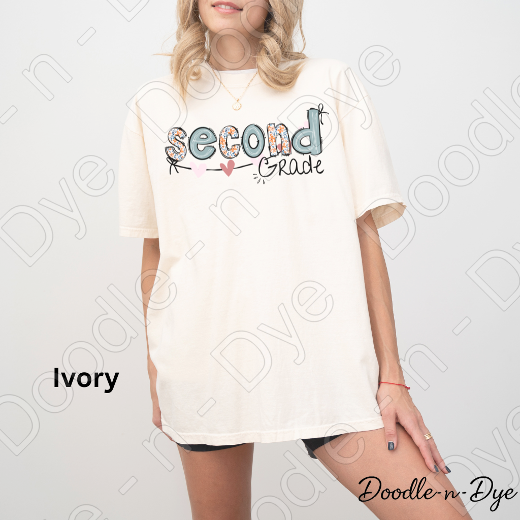 Second Grade Teacher Shirt – Comfort Colors 1717 Team Tee - Teacher Appreciation Gift