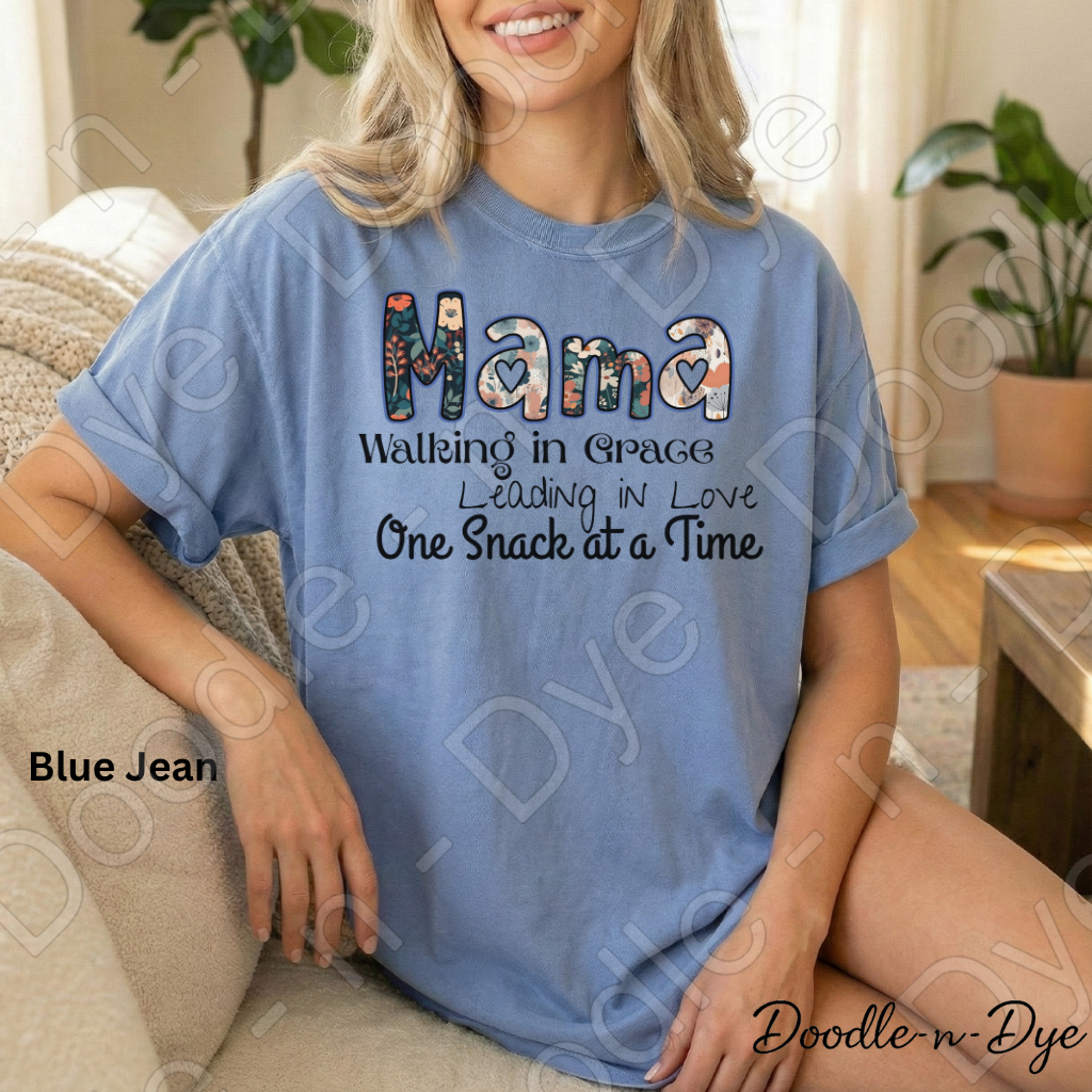 Mama Walking in Grace Shirt – Faith‑Inspired Comfort Colors Tee - Mother's Day Gift for Mom
