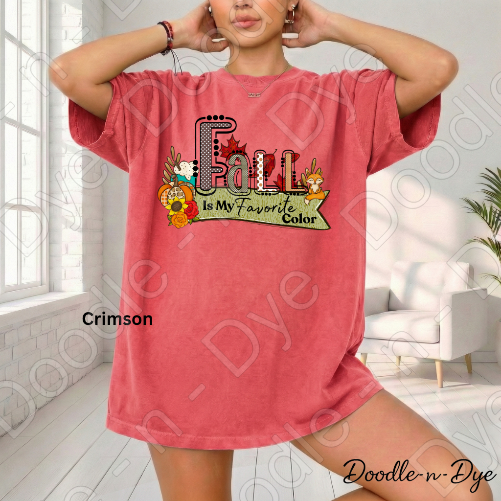 Fall Is My Favorite Color Shirt | Original Comfort Colors Fall Tee | Cozy Autumn Graphic Shirt | Pumpkin & Fox Fall Shirt | Farmhouse Fall Tee