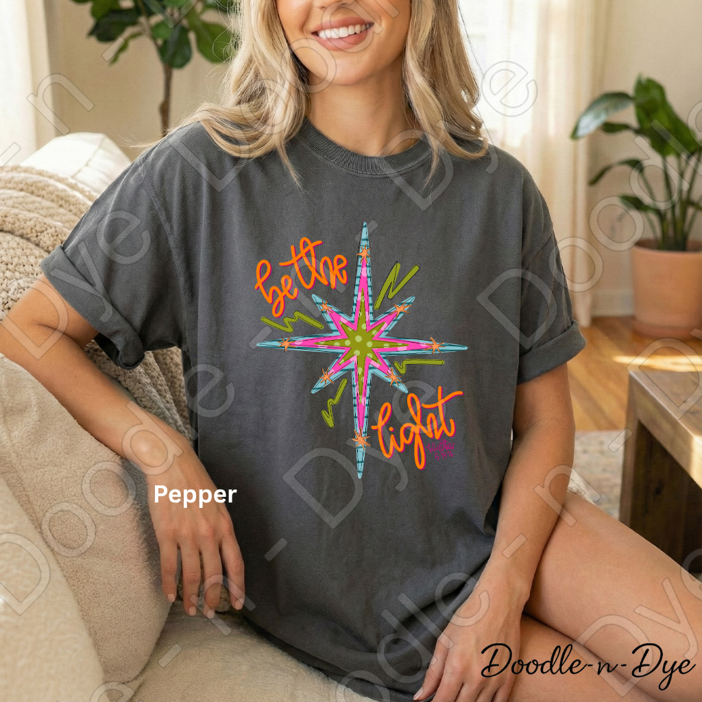 Be the Light Christian Shirt, Matthew 5:14-16 Tee, Retro Faith Shirt, Comfort Colors 1717, Colorful Christian Graphic Tee, Religious Inspirational Gift