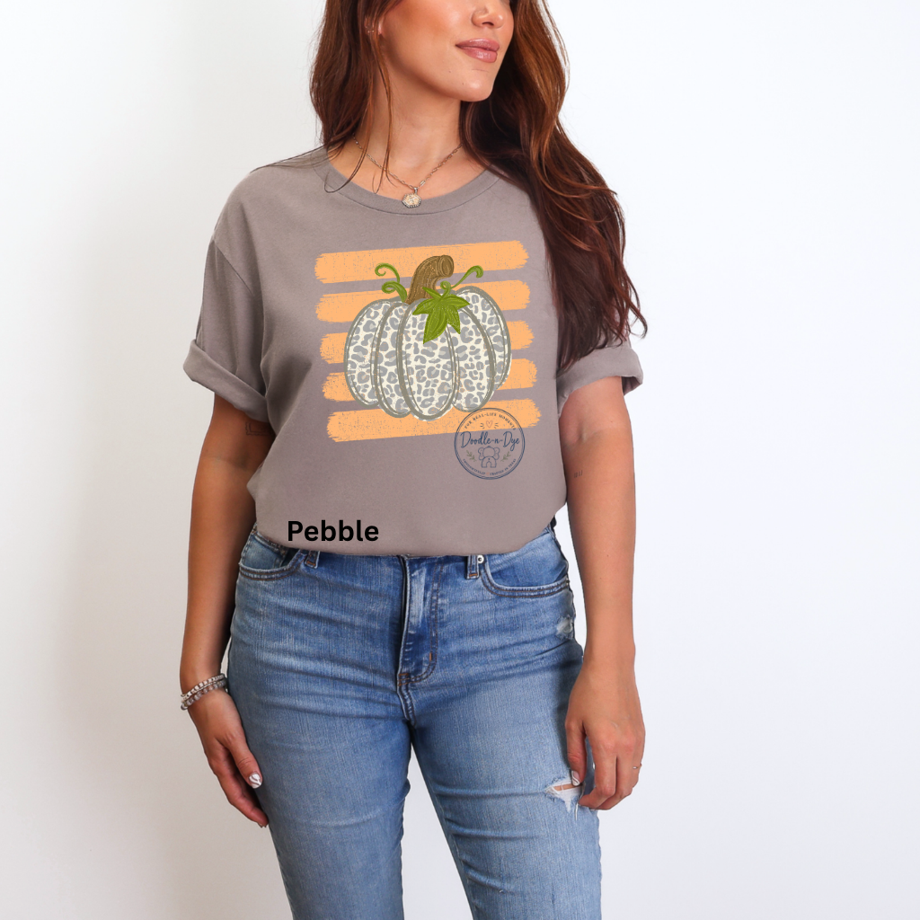 Leopard Pumpkin Shirt | Bella + Canvas® Fall T-Shirt | Cute Pumpkin Graphic Tee | Autumn Shirt for Women | Pumpkin Patch Outfit