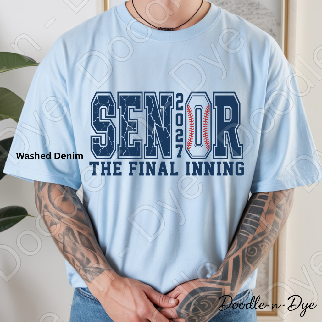 Senior 2027 Baseball Comfort Colors Tee, Graduation Gift for Him, Class of 2027 Baseball Shirt