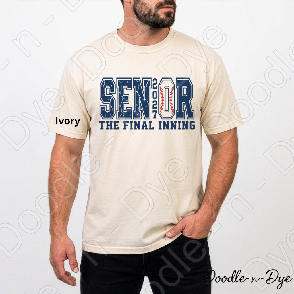 Senior 2027 Baseball Comfort Colors Tee, Graduation Gift for Him, Class of 2027 Baseball Shirt