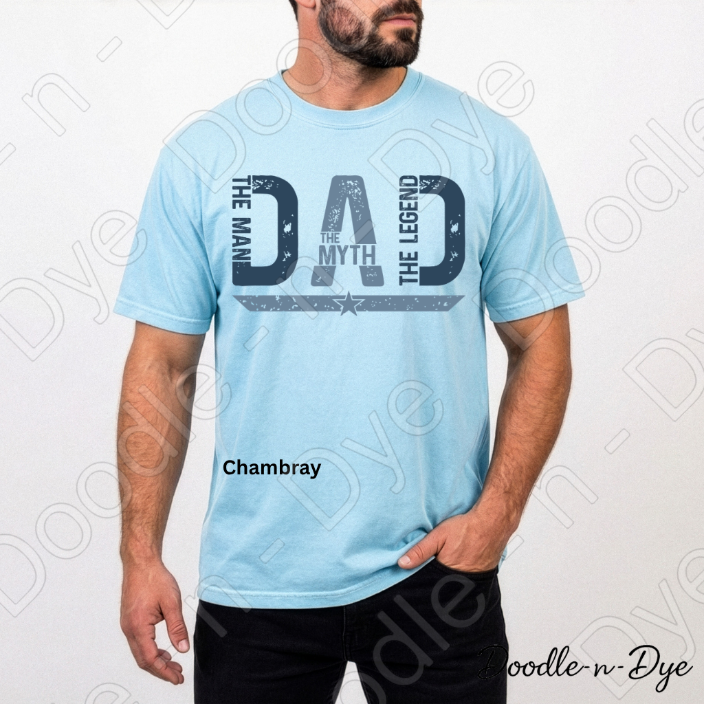 Father's Day Comfort Colors Tee, The Man The Myth The Legend Shirt, Father's Day Tee, Dad Legend Shirt, Gift for Him