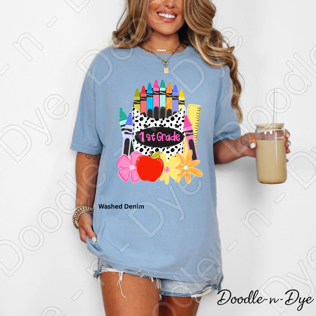 1st Grade Teacher Shirt, First Grade Teacher Tee, Comfort Colors Teacher Shirt, Back to School Shirt, Elementary Teacher Gift, Classroom Tee