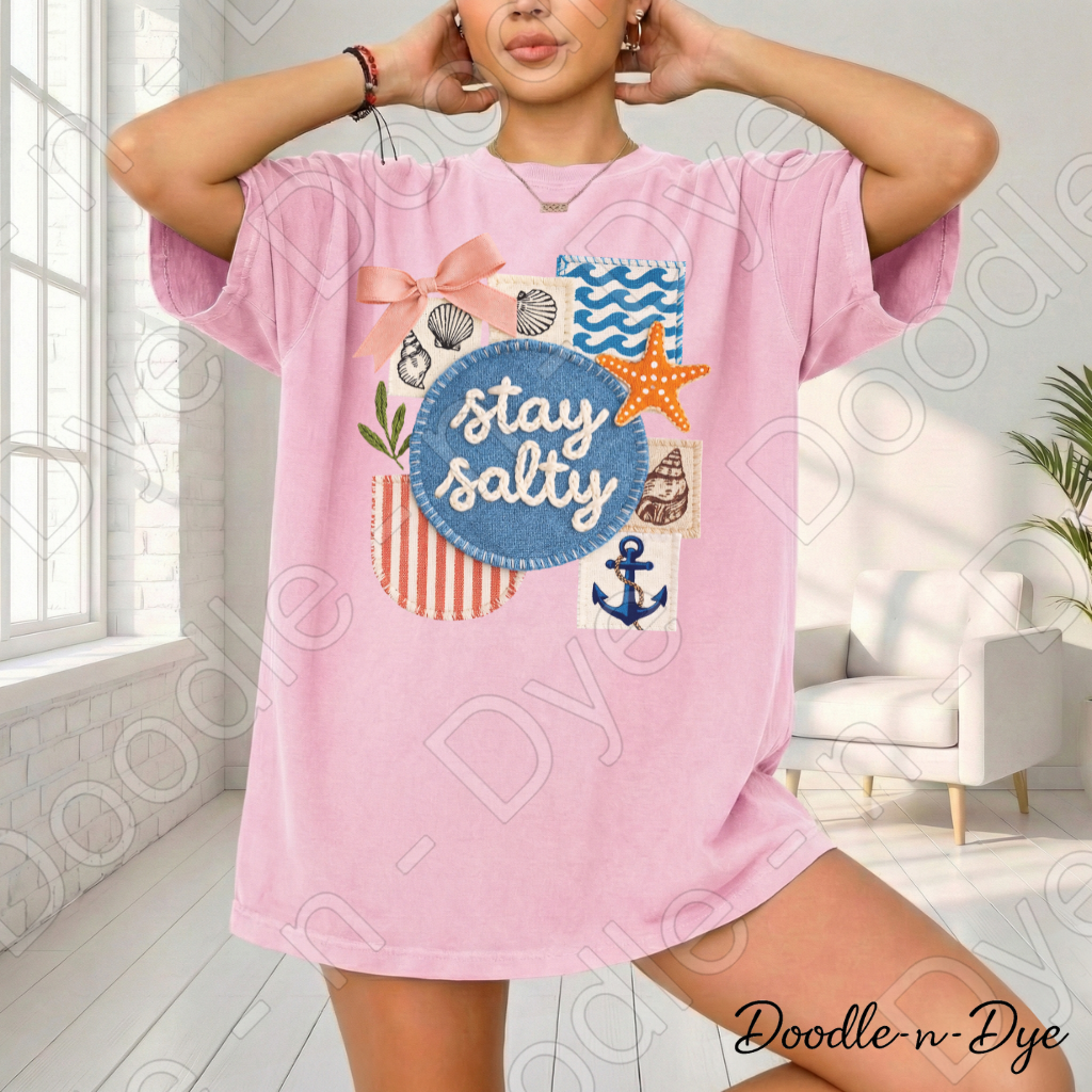 Stay Salty Shirt – Coastal Summer Comfort Colors Tee - Beach Shirt – Coastal Vibes Stay Tee