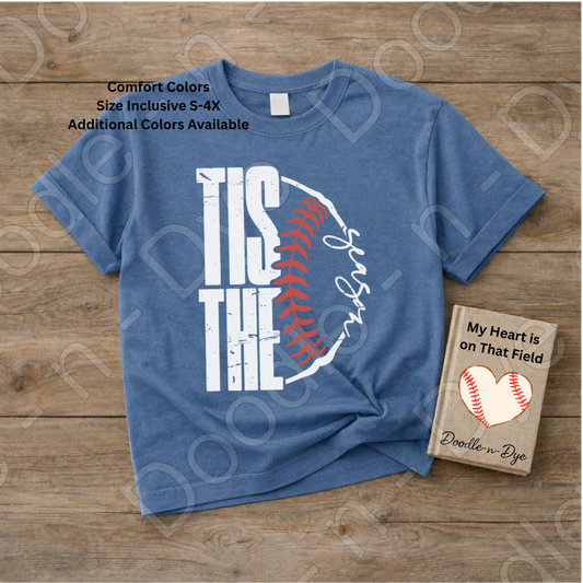 Tis the Season Baseball Comfort Colors Tee, Baseball Mom Tee, Baseball Season Shirt, Gift for Mom, Mother's Day Gift