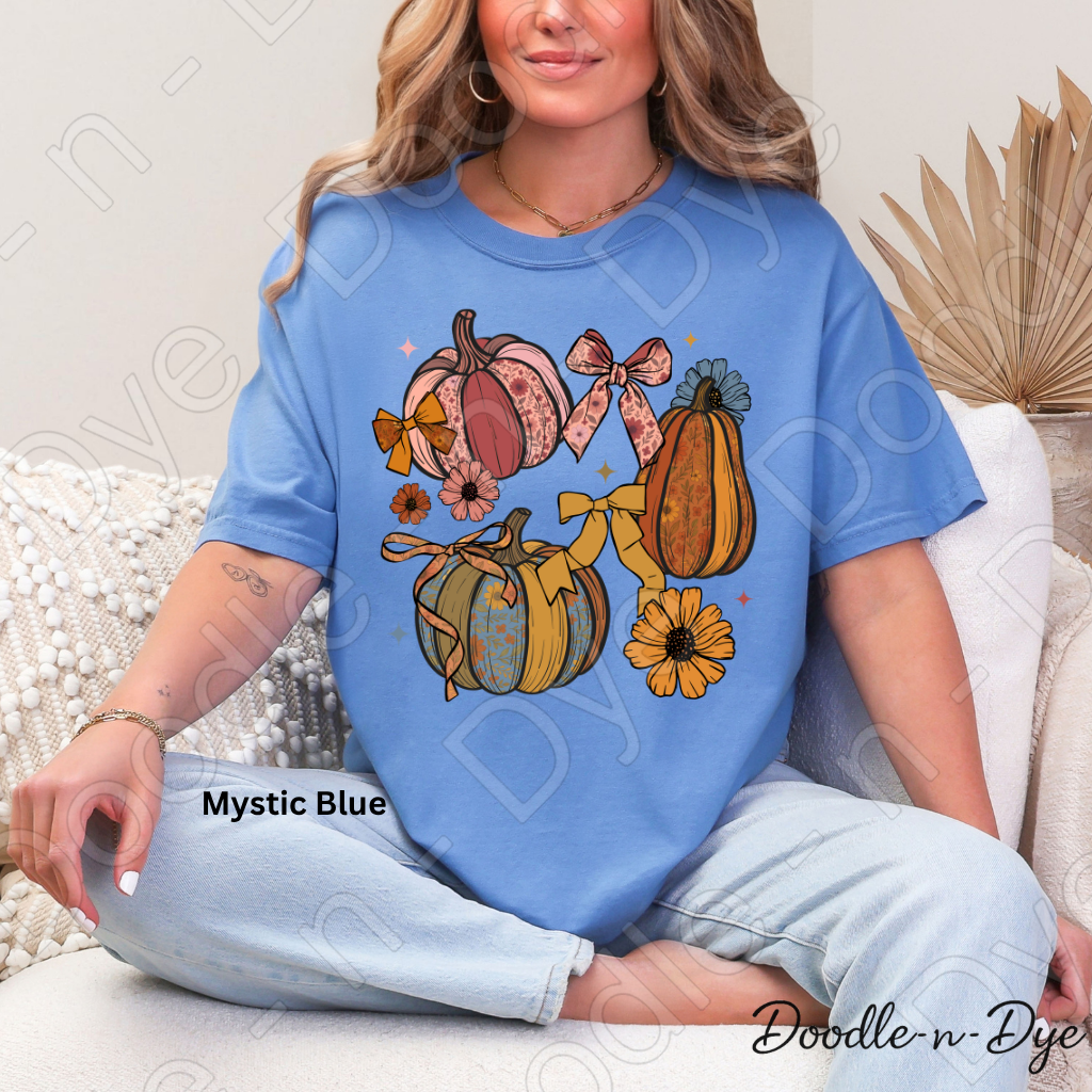 Shabby Chic Pumpkin Shirt, Farmhouse Fall Tee, Comfort Colors Pumpkin Shirt, Coquette Autumn Shirt, Floral Pumpkin Graphic Tee