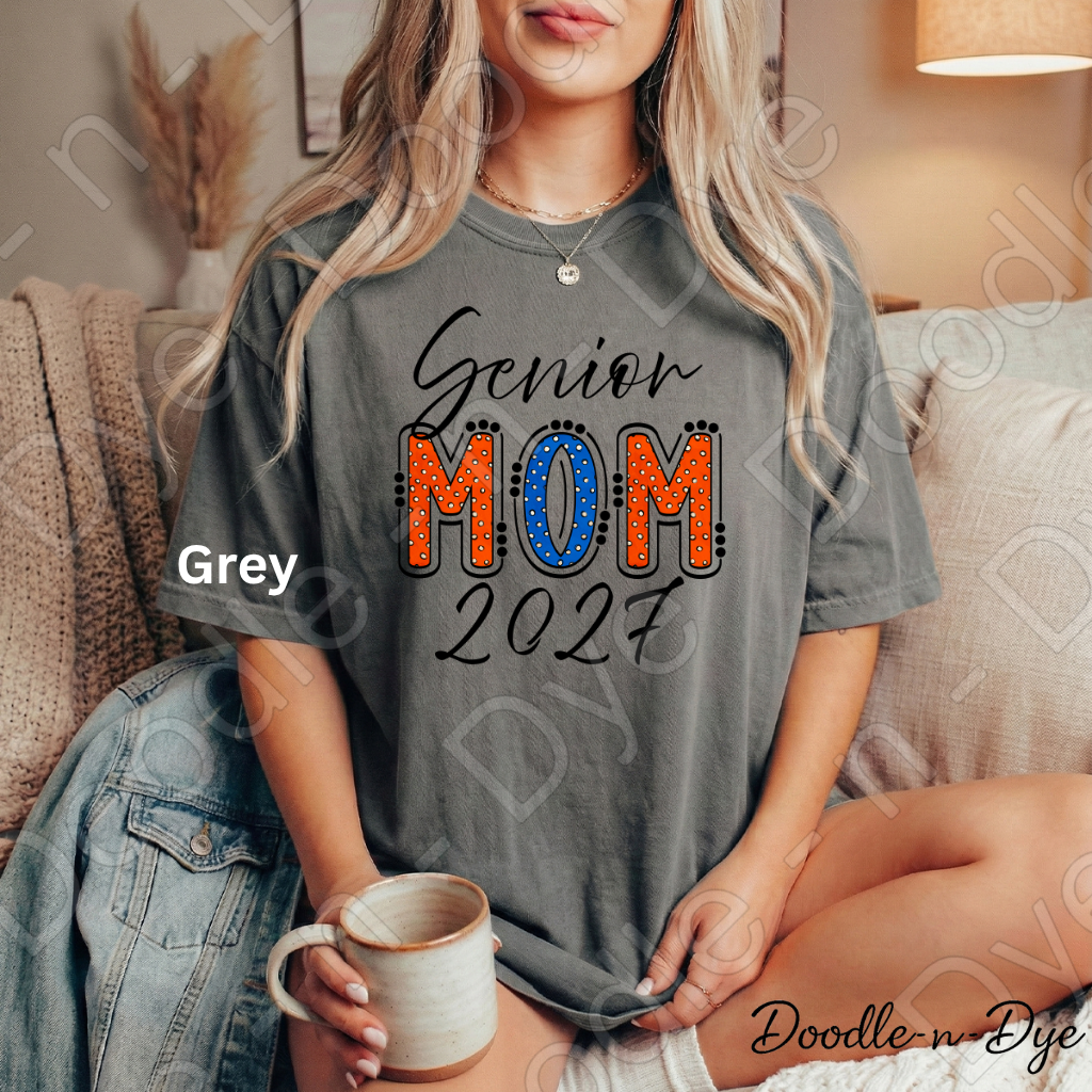 Senior Mom 2027 Shirt | Original Comfort Colors® T-Shirt | Class of 2027 Mom Tee | Graduation Mom Shirt | Proud Senior Mom Gift