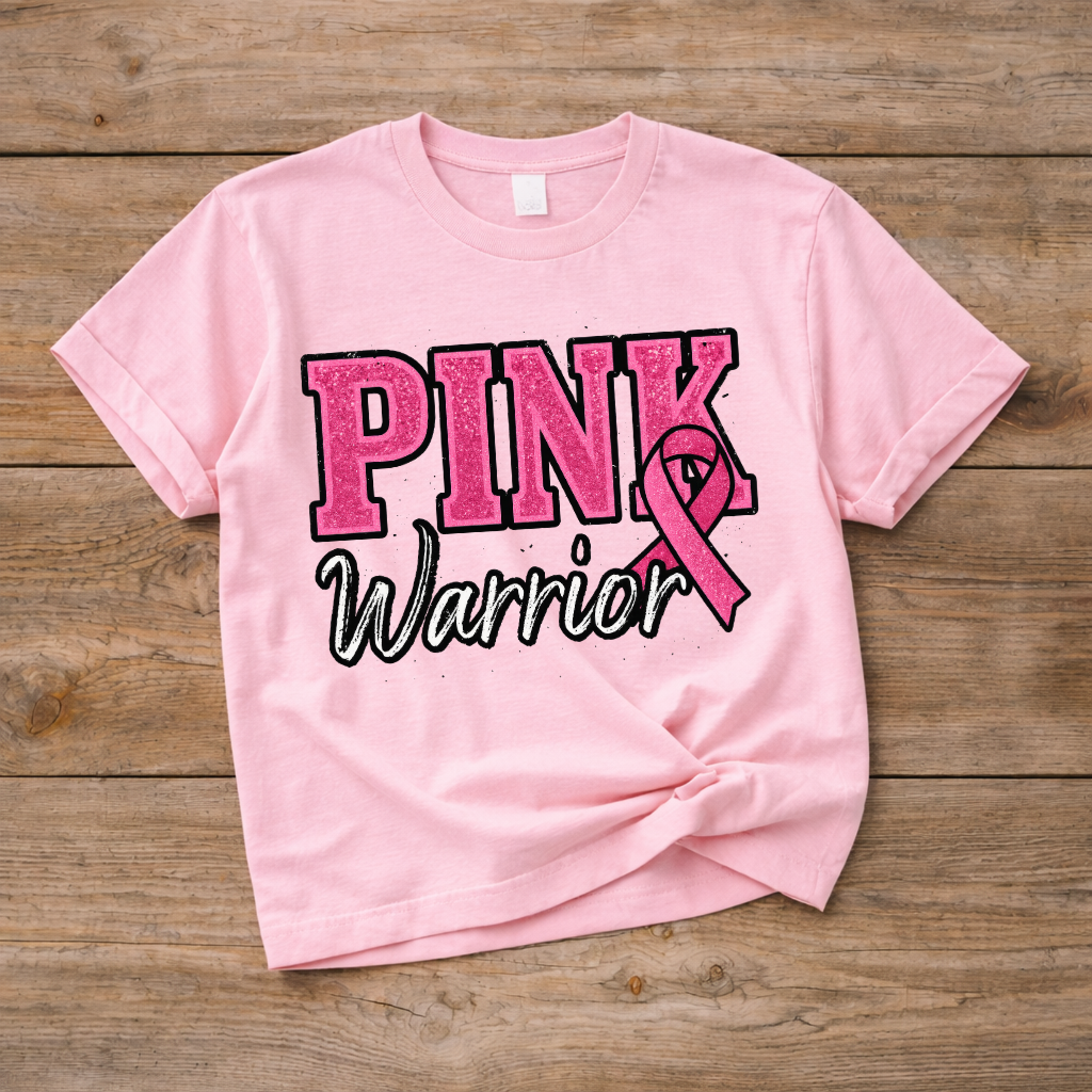 Breast Cancer Awareness Tee, Pink Ribbon Comfort Colors Shirt, Pink Warrior T-Shirt, Gift for Her