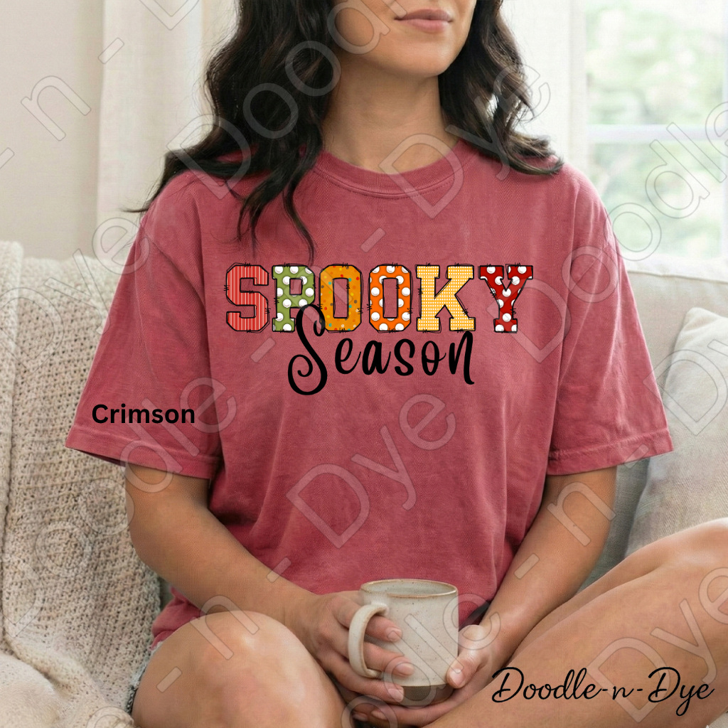 Spooky Season Shirt | Doodle-n-Dye Original | Comfort Colors 1717 Halloween Tee | Cute Fall Graphic Shirt | Pumpkin Halloween Shirt