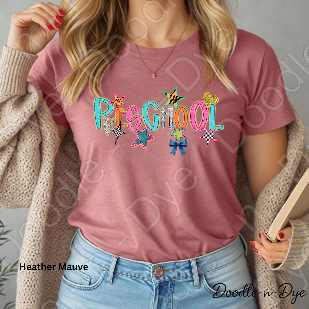 Preschool Teacher Bella & Canvas Tee, Back to School Teacher & Student Tee, Meet‑the‑Teacher & Classroom Photos, Beginning of School Preschool Teacher Shirt, Grade Level Gift for Teacher