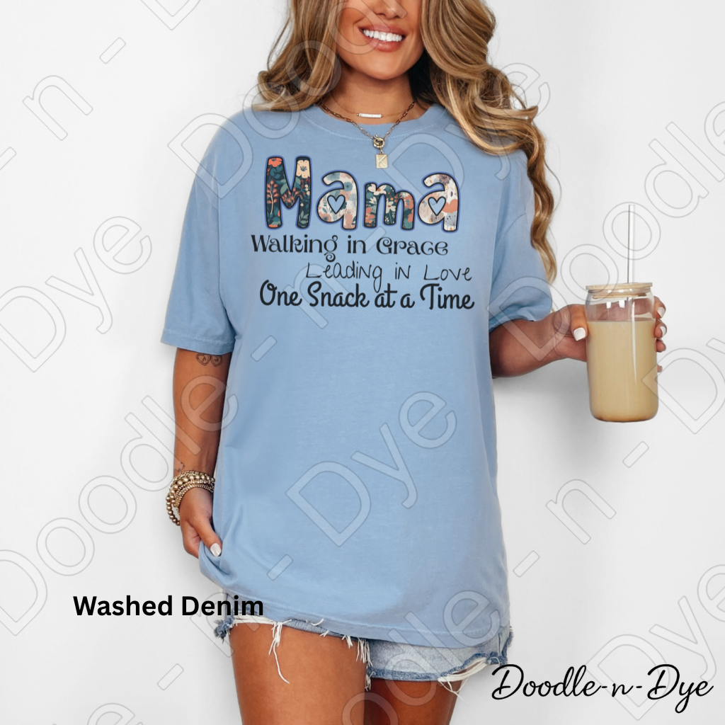 Mama Walking in Grace Shirt – Faith‑Inspired Comfort Colors Tee - Mother's Day Gift for Mom