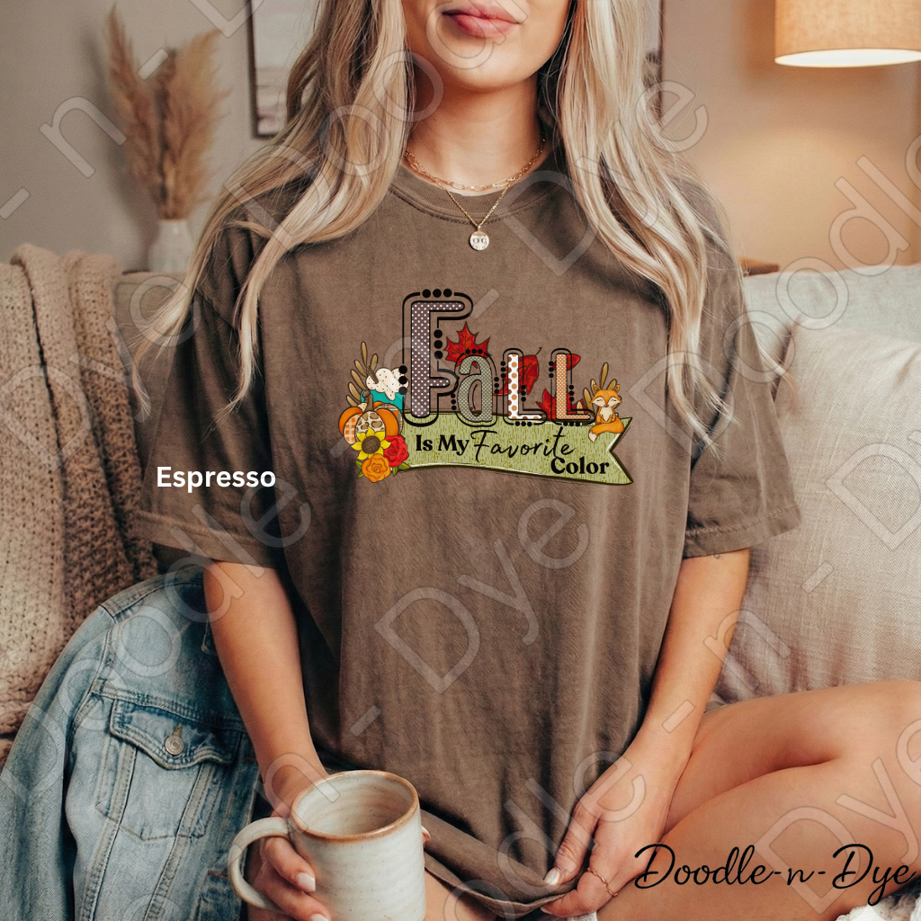 Fall Is My Favorite Color Shirt | Original Comfort Colors Fall Tee | Cozy Autumn Graphic Shirt | Pumpkin & Fox Fall Shirt | Farmhouse Fall Tee