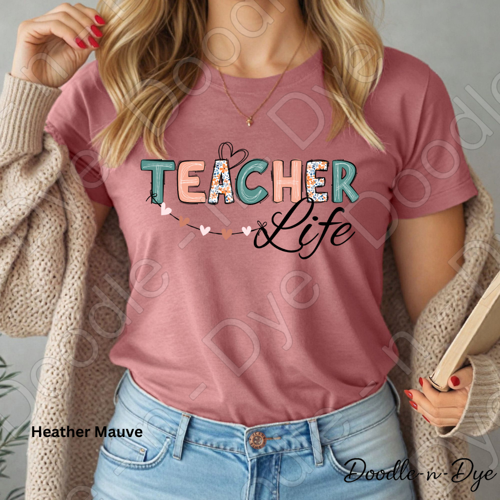Teacher Life Shirt – Bella & Canvas Boho Teacher Tee - Teacher Appreciation Gift