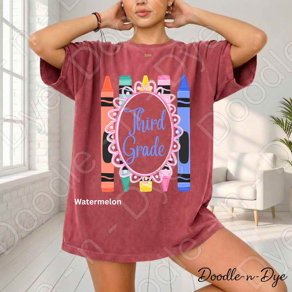 Third Grade Teacher Shirt, Third Grade Comfort Colors Teacher Tee, Grade Level Third Grade Teacher Shirt, Elementary Teacher Gift, Back to School Teacher Tee