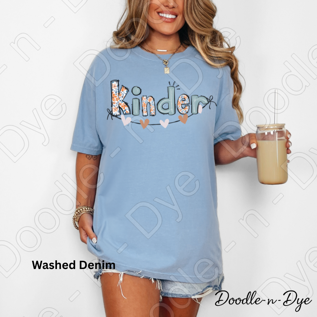 Kinder Teacher Shirt – Comfort Colors Kindergarten Tee - Teacher Appreciation Gift