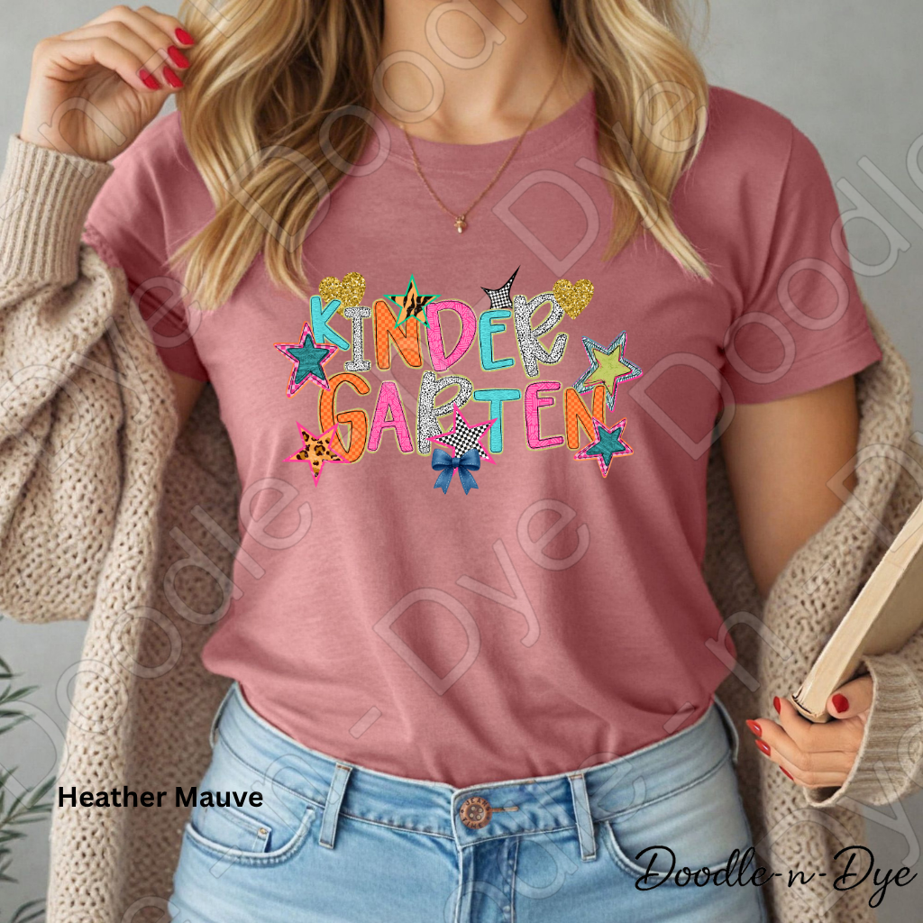 Kindergarten Teacher Bella & Canvas Tee, Back to School Teacher & Student Tee, Meet‑the‑Teacher & Classroom Photos, Beginning of School Kindergarten Teacher Shirt, Grade Level Gift for Teacher