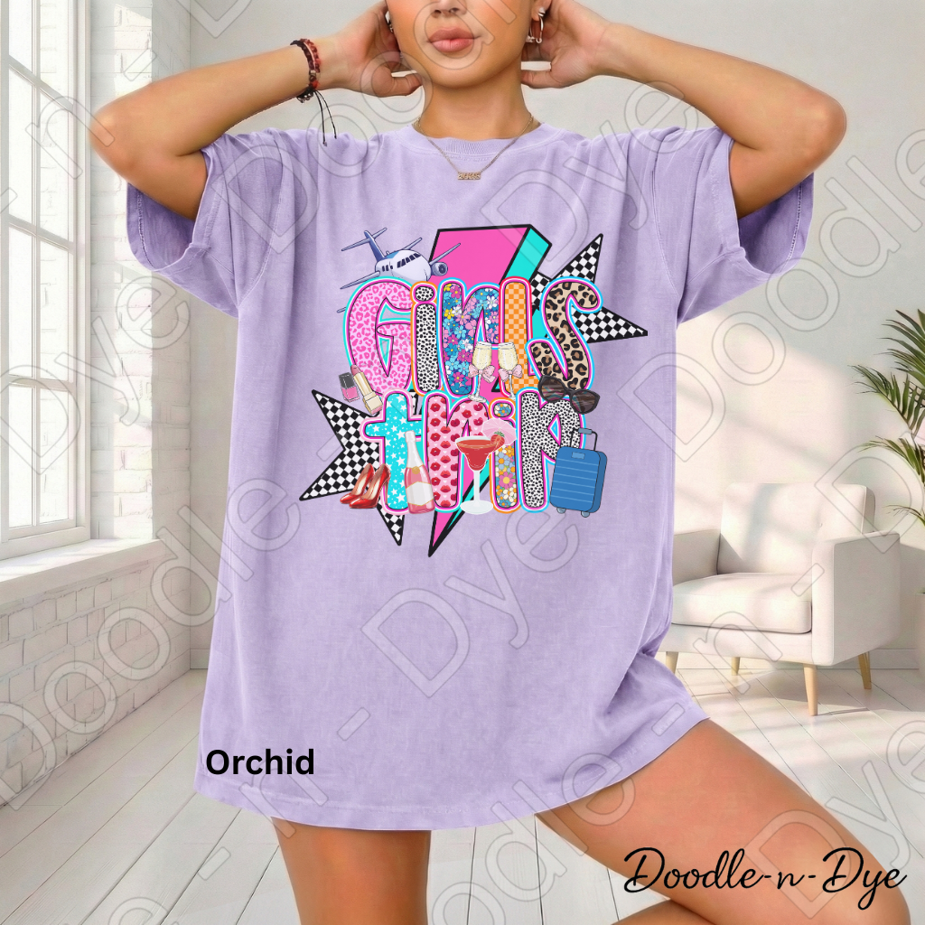 Girls Trip Comfort Colors Shirt – Besties Bachelorette Graphic Tee, Friends Weekend T-Shirt