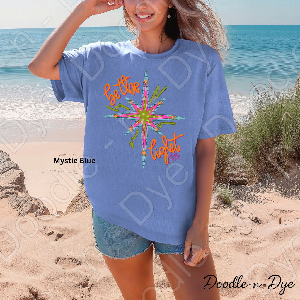 Be the Light Christian Shirt, Matthew 5:14-16 Tee, Retro Faith Shirt, Comfort Colors 1717, Colorful Christian Graphic Tee, Religious Inspirational Gift