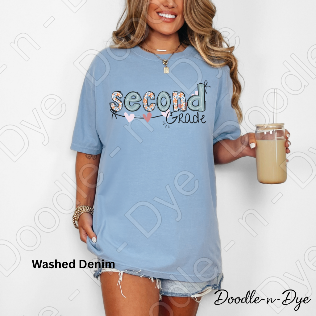 Second Grade Teacher Shirt – Comfort Colors 1717 Team Tee - Teacher Appreciation Gift