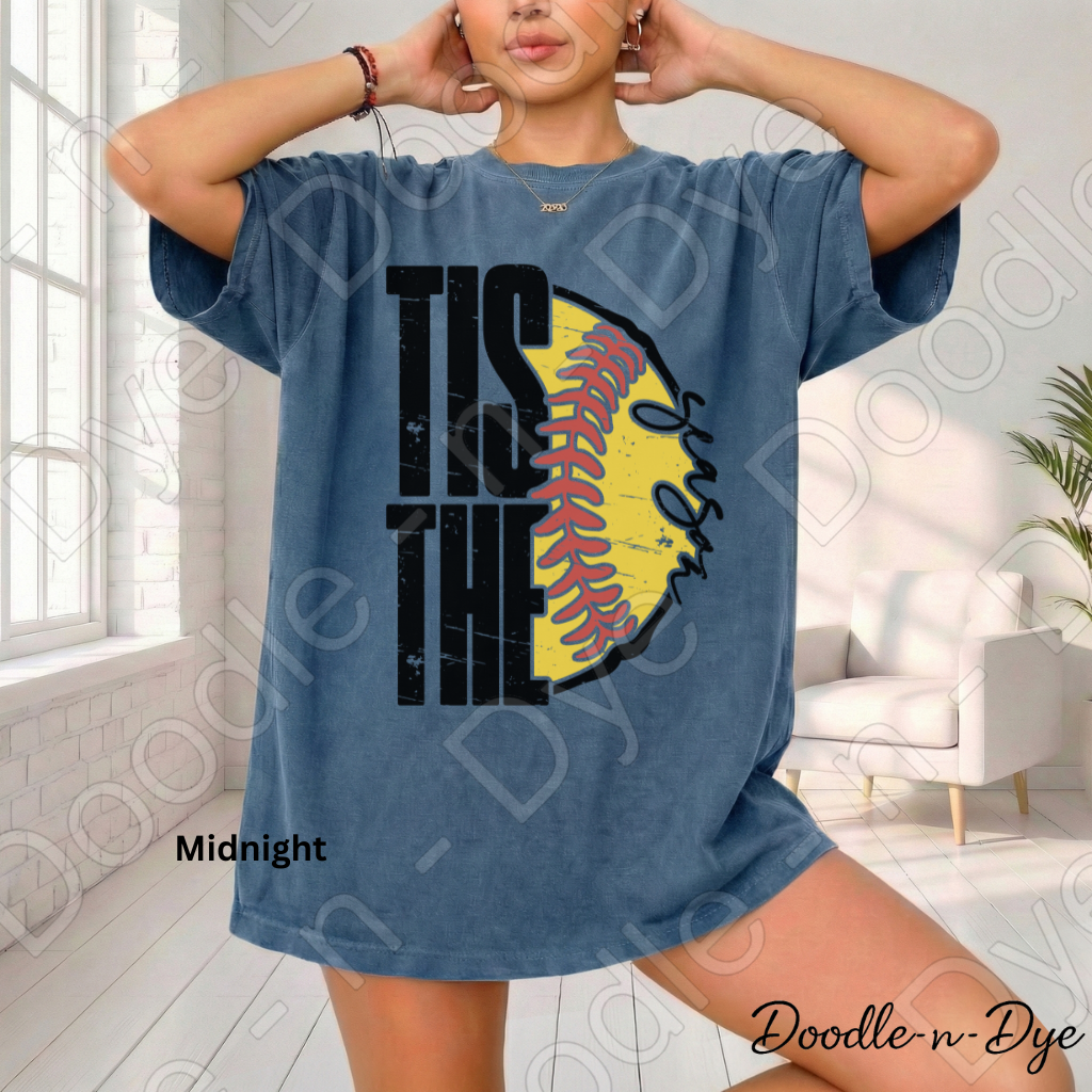 Tis the Season Softball Shirt, Comfort Colors Tee, Softball Season, Ballpark Mom Life, Gift for Her