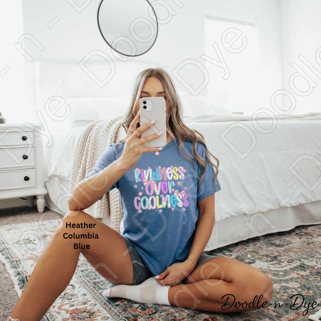 Inspirational Kindness Shirt, Bella & Canvas Tee, Kindness Over Coolness, Positive Message T-Shirt