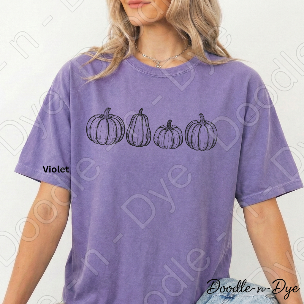 Minimalist Pumpkin Shirt | Original Pumpkin Sketch Tee | Comfort Colors 1717 | Farmhouse Fall Shirt | Simple Autumn Graphic Tee