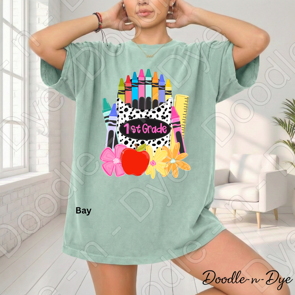 1st Grade Teacher Shirt, First Grade Teacher Tee, Comfort Colors Teacher Shirt, Back to School Shirt, Elementary Teacher Gift, Classroom Tee