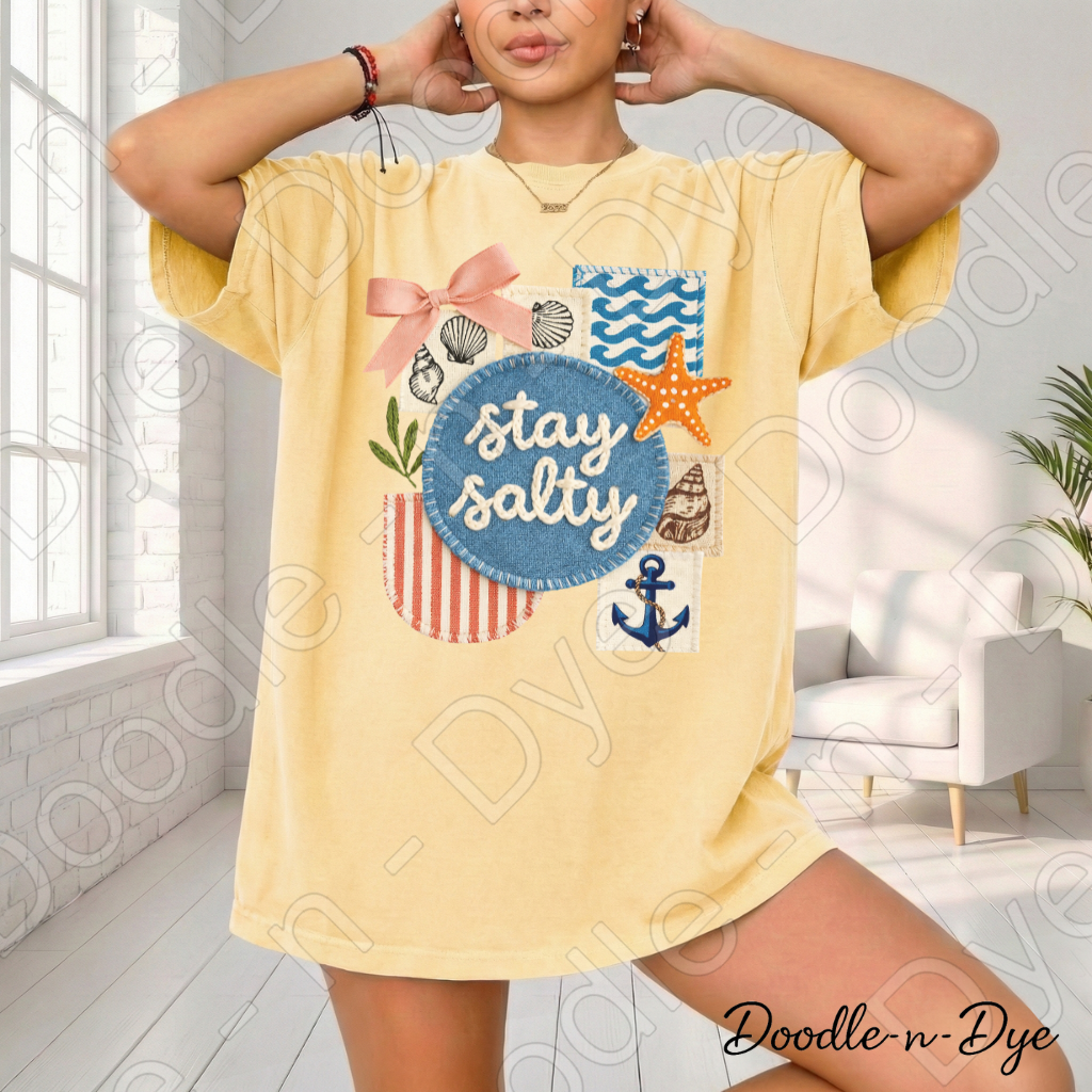 Stay Salty Shirt – Coastal Summer Comfort Colors Tee - Beach Shirt – Coastal Vibes Stay Tee