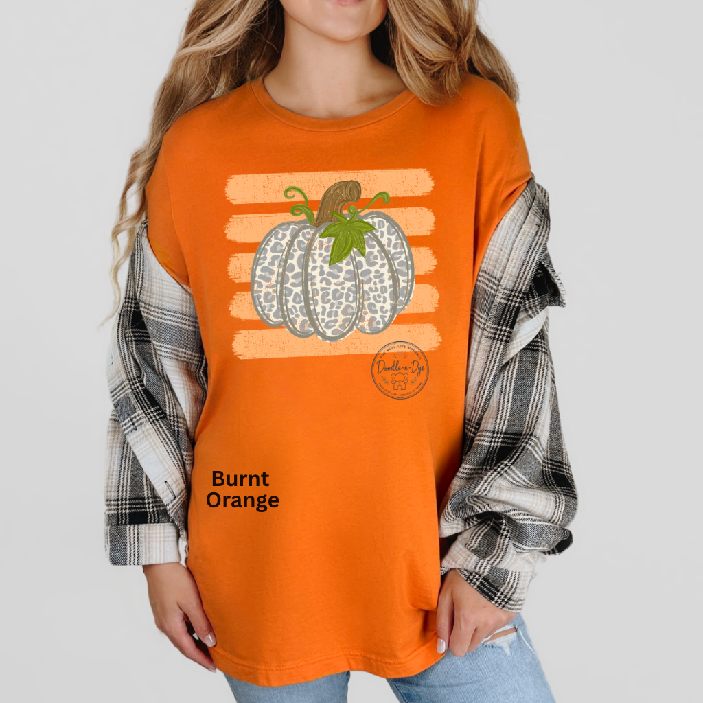 Leopard Pumpkin Shirt | Bella + Canvas® Fall T-Shirt | Cute Pumpkin Graphic Tee | Autumn Shirt for Women | Pumpkin Patch Outfit