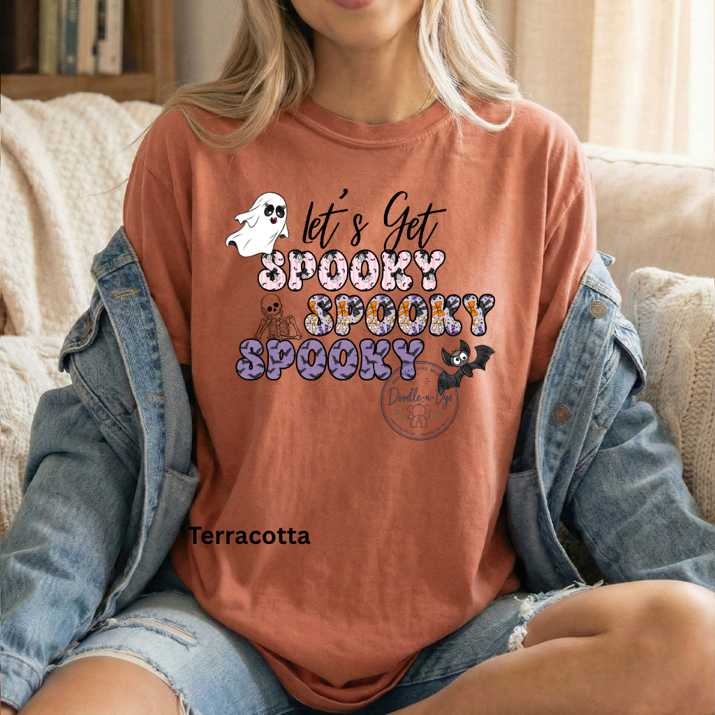 Let's Get Spooky Spooky Spooky Shirt | Original Halloween Ghost Tee | Comfort Colors® 1717 Cute Halloween Shirt | Spooky Season Tee