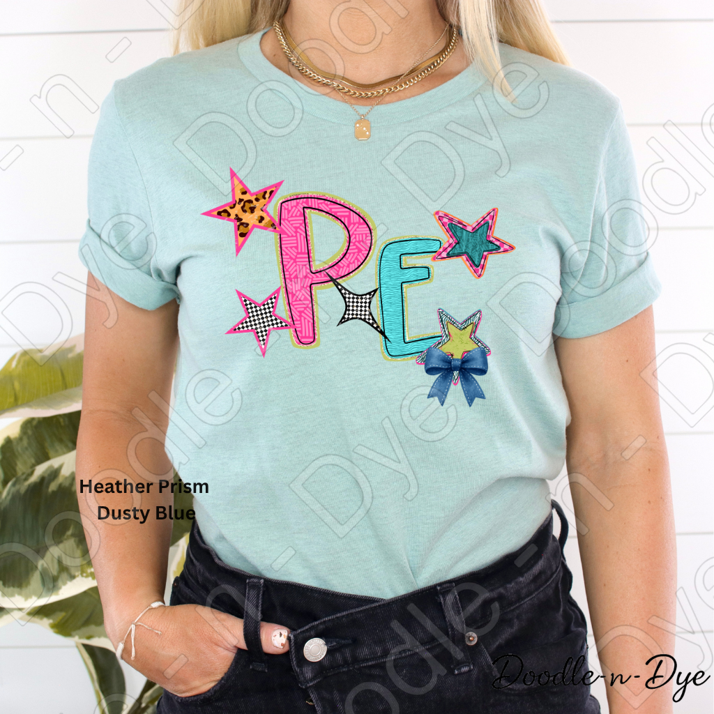 PE Teacher Bella & Canvas Tee, Back to School Teacher & Student Tee, Meet‑the‑Teacher & Classroom Photos, Beginning of School PE Teacher Shirt, Grade Level Gift for Teacher